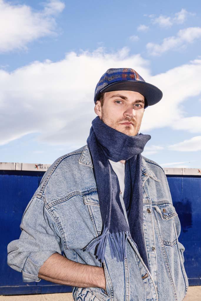Brushed Check Baseball Cap | Premium Wool Blend | Adjustable Fit