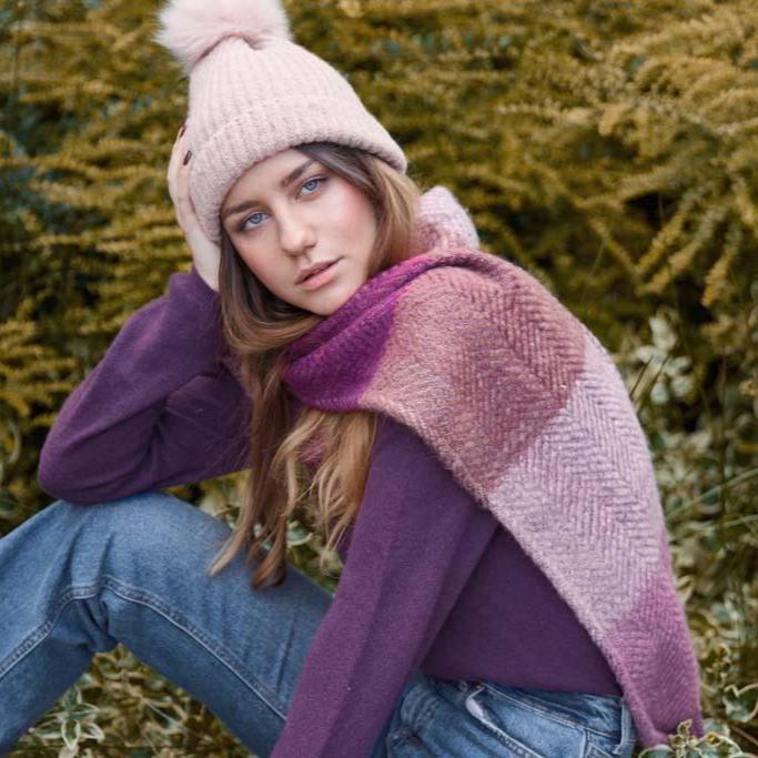 Shop Herringbone Tweed Large Scarf - Premium Quality