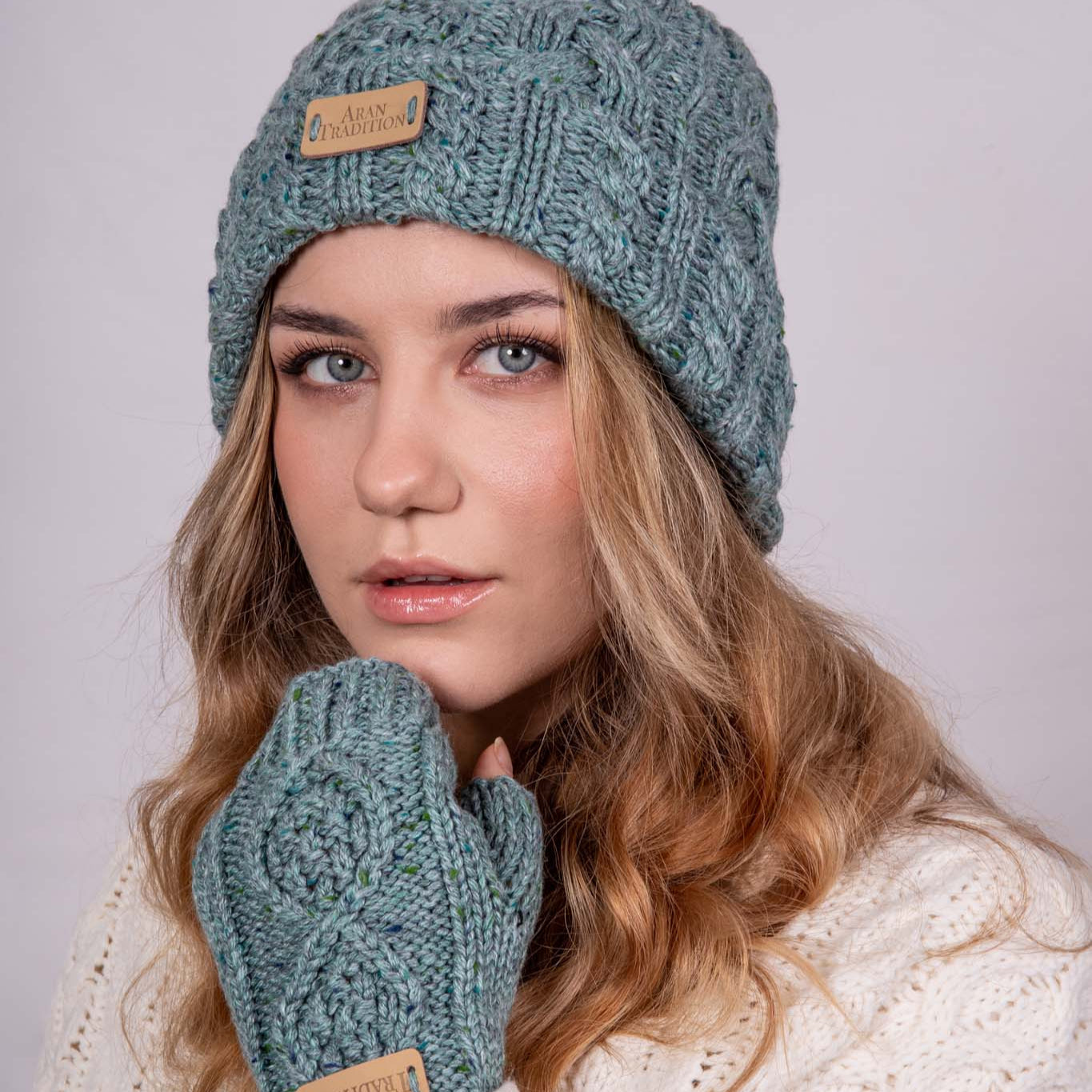 Aran Donegal Cable Turn up Beanie Hat Experience Cozy Elegance with Aran Donegal Cable Turn up Beanie Hat