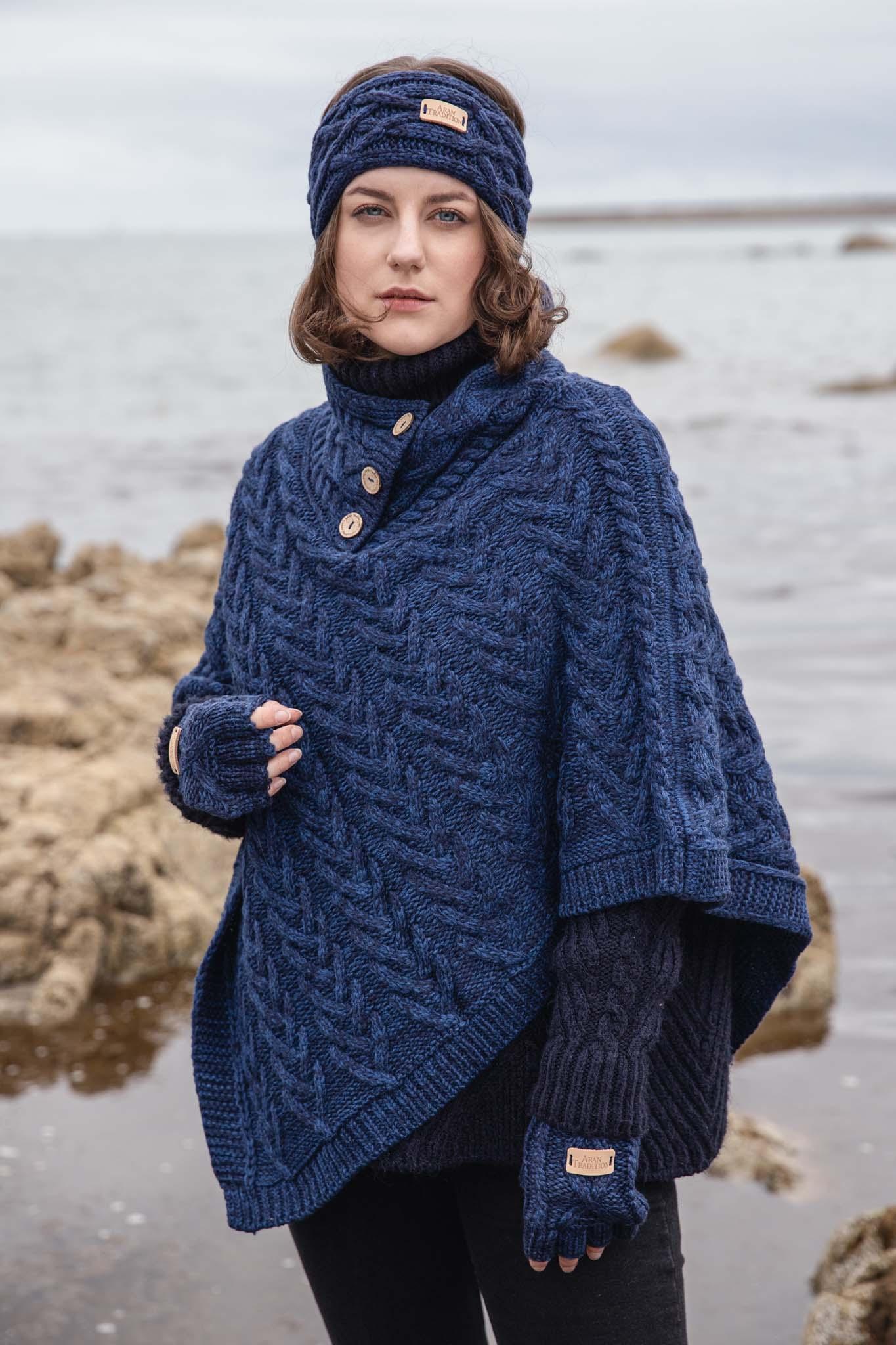 Aran poncho pattern sales