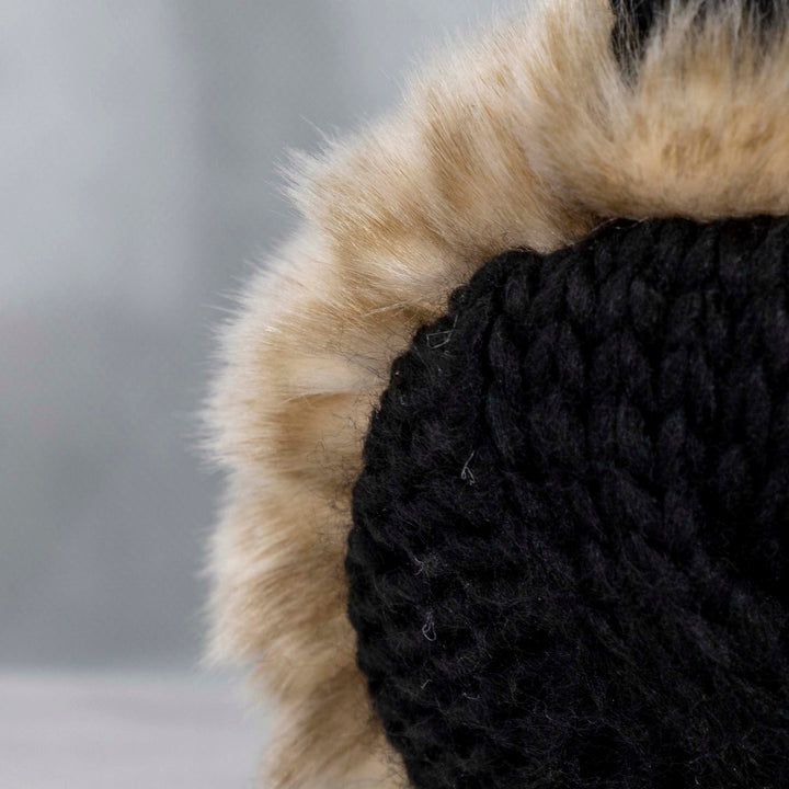 Aran Cable Ear Muffs Aran Cable Ear Muffs with Faux Fur Trim - Timeless 3GG Knit