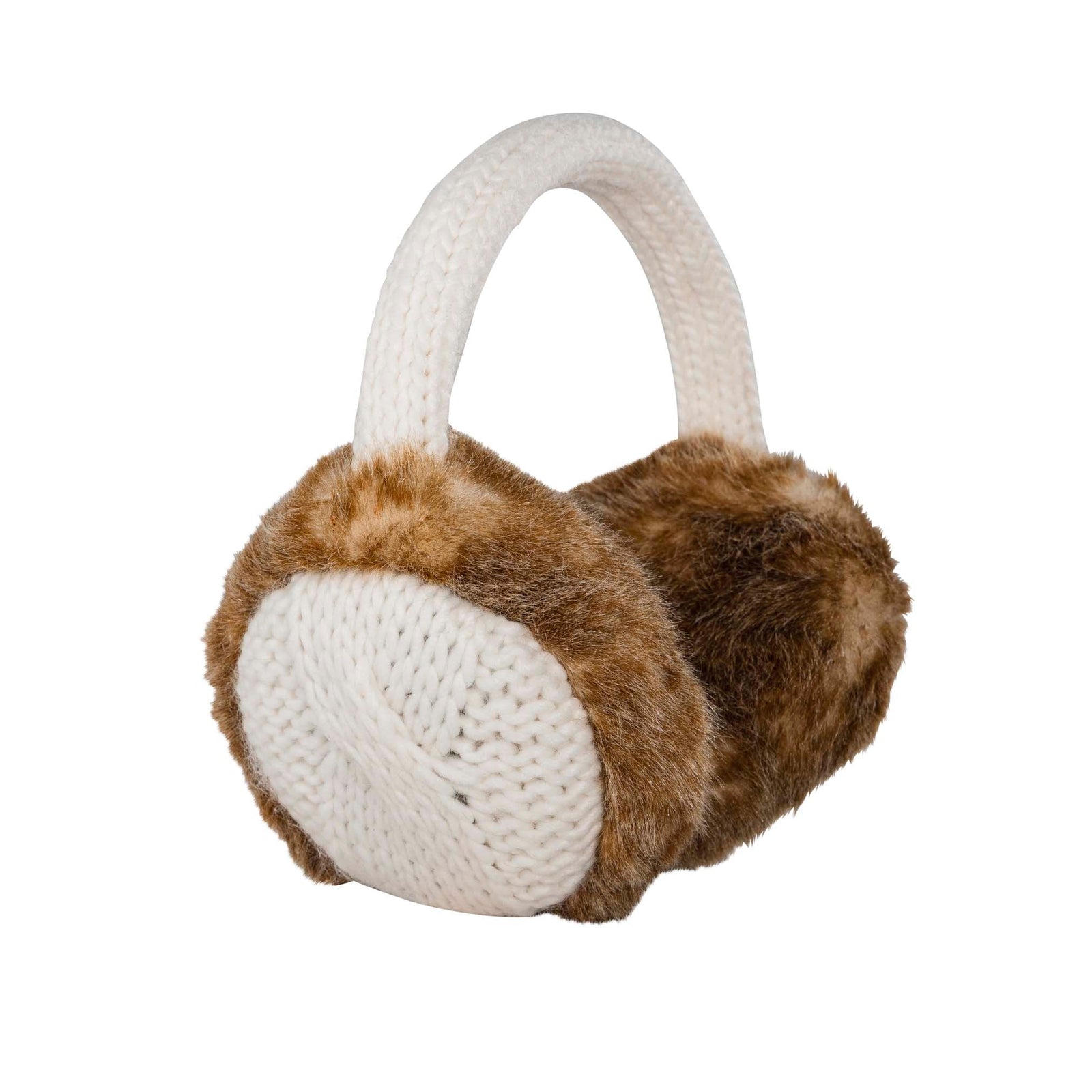 Aran Cable Ear Muffs Aran Cable Ear Muffs with Faux Fur Trim - Timeless 3GG Knit