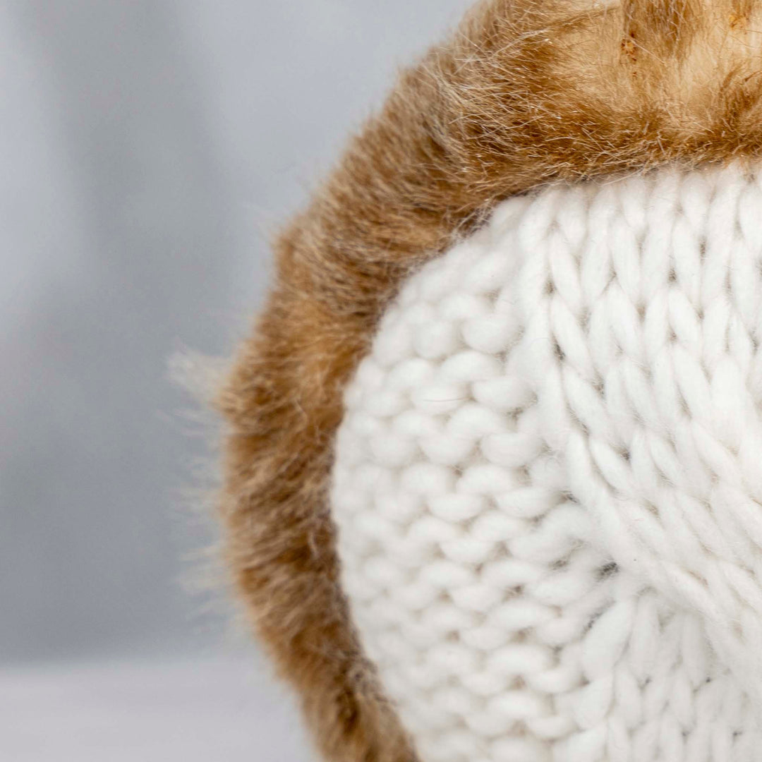 Aran Cable Ear Muffs Aran Cable Ear Muffs with Faux Fur Trim - Timeless 3GG Knit