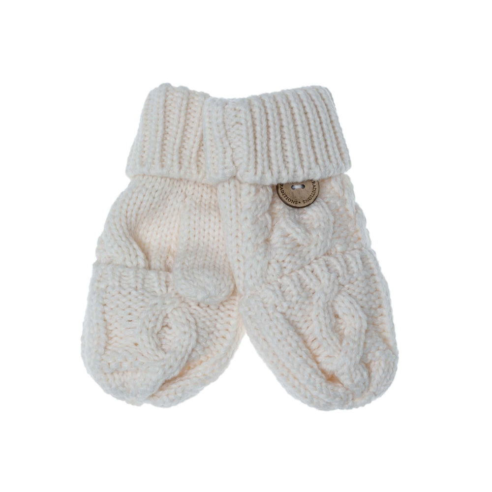 Aran Junior Cable Fold-over Mittens Aran Junior Cable Fold-over Mittens | Chunky Knit Mittens for Kids