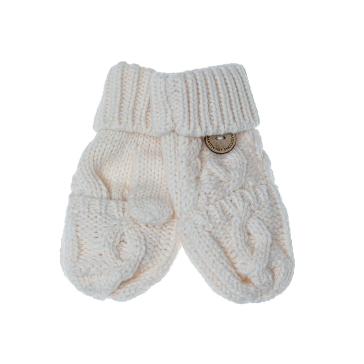 Aran Junior Cable Fold-over Mittens Aran Junior Cable Fold-over Mittens | Chunky Knit Mittens for Kids