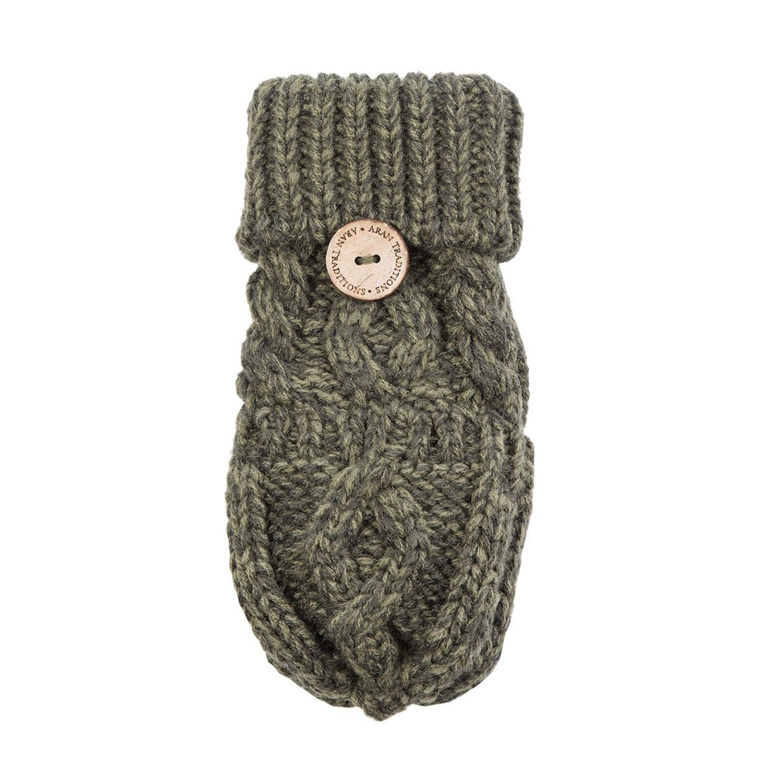 Aran Junior Cable Fold-over Mittens Aran Junior Cable Fold-over Mittens | Chunky Knit Mittens for Kids