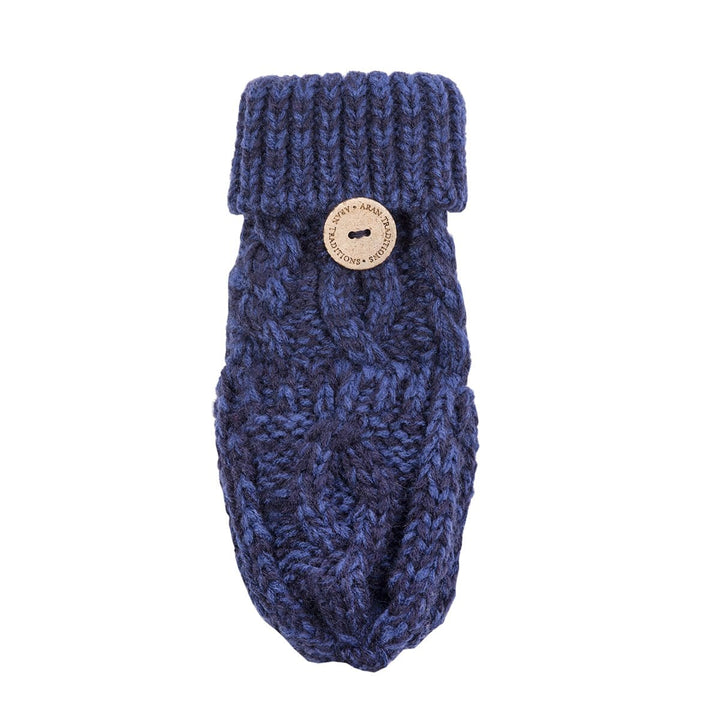 Aran Junior Cable Fold-over Mittens Aran Junior Cable Fold-over Mittens | Chunky Knit Mittens for Kids