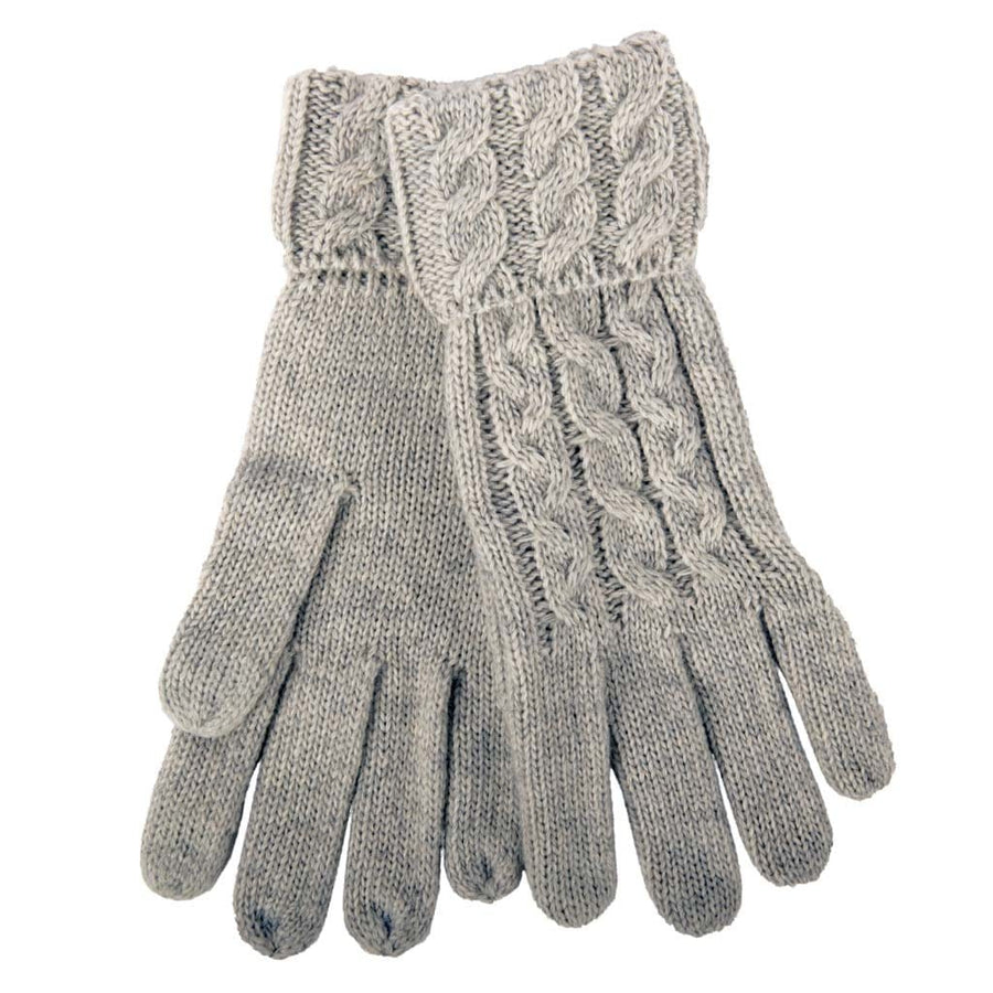 Aran Cable Cuff Fine Knit Gloves Stay Warm & Stylish with Aran Cable Cuff Fine Knit Gloves