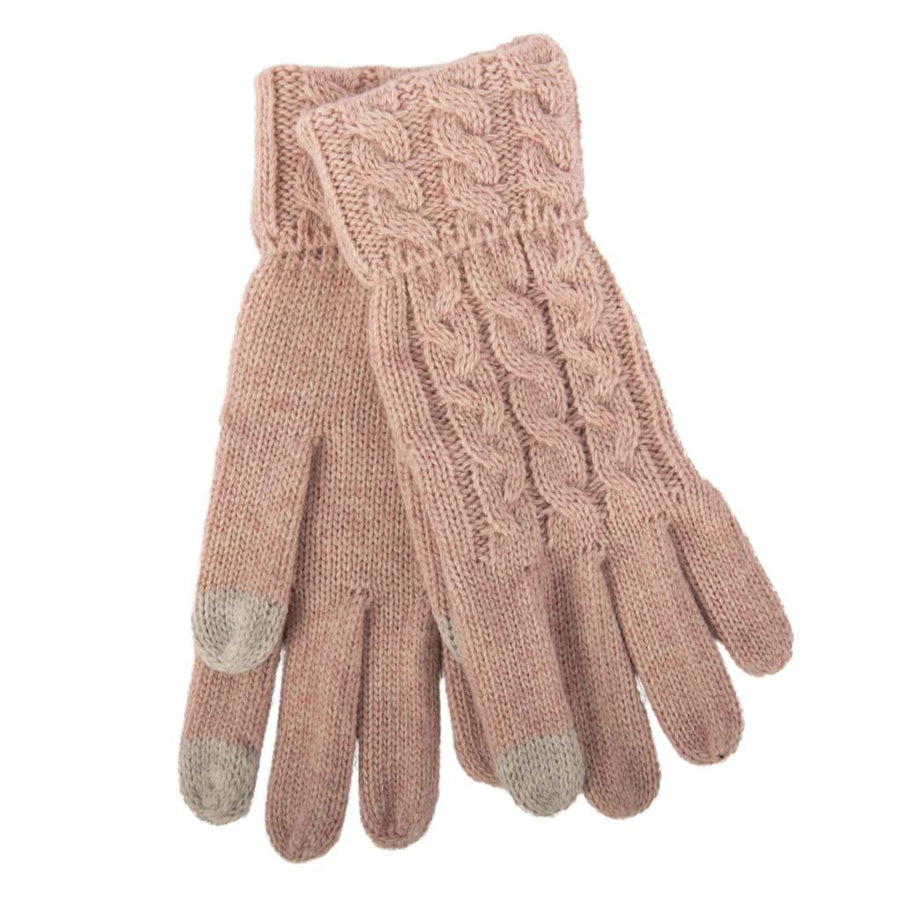 Aran Cable Cuff Fine Knit Gloves Stay Warm & Stylish with Aran Cable Cuff Fine Knit Gloves