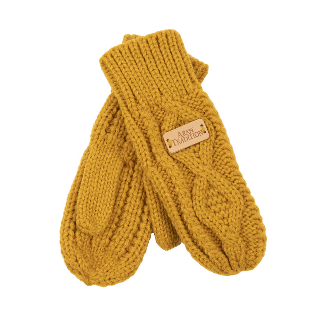 Aran Cable Knit Mittens Stay Cozy & Chic with Aran Cable Knit Mittens | Diamond Cable Design