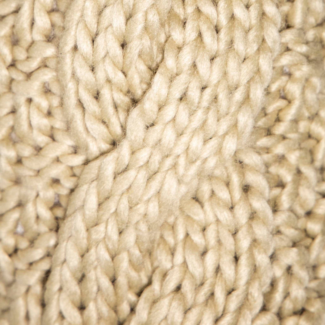Aran Cable Fur Trim Mittens Stay Cozy & Luxurious with Aran Cable Fur Trim Mittens