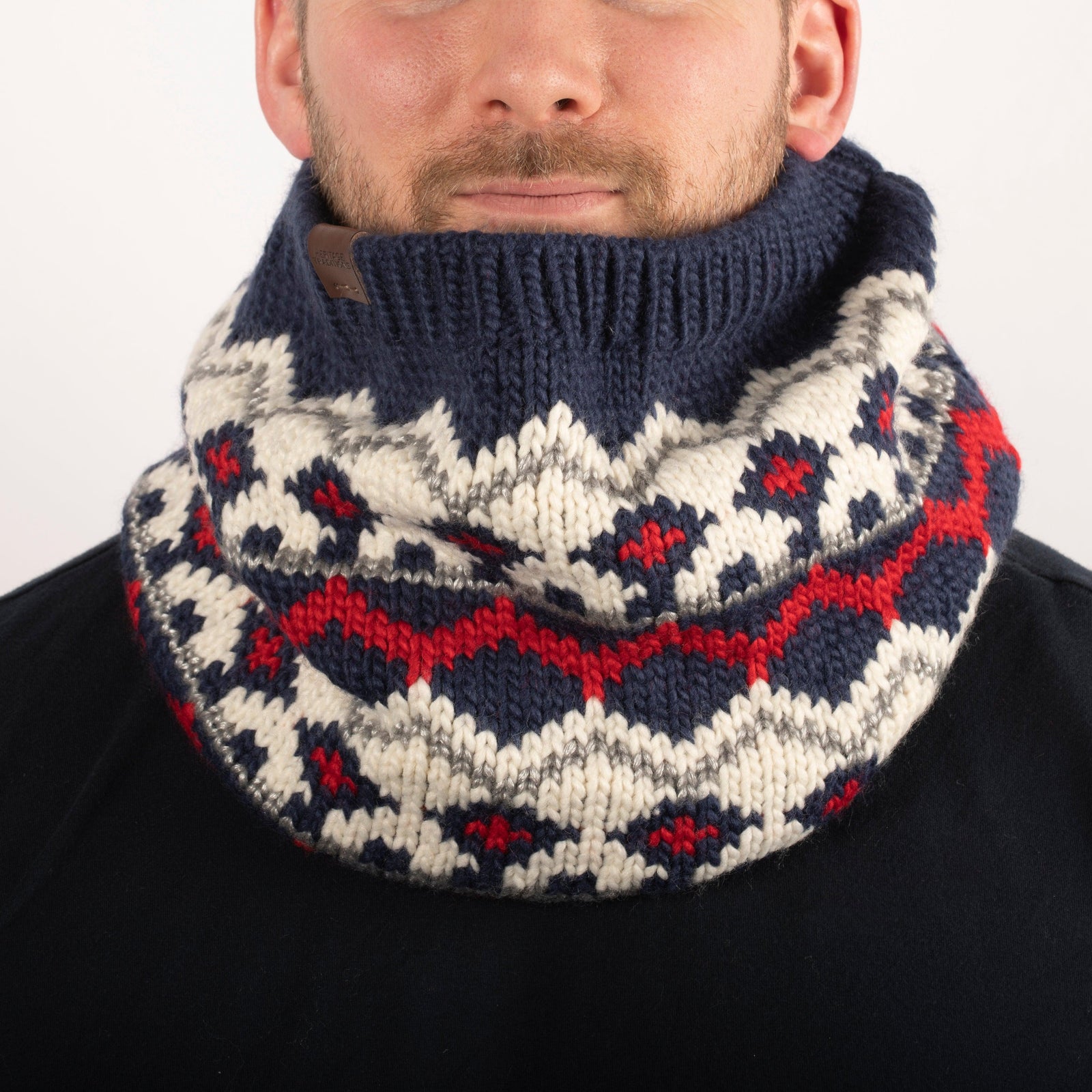 Chunky Fair-Isle Neckwarmer | Cozy Knit Snood | Winter Accessories