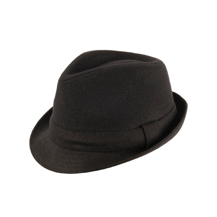 Elwood Plain Black Trilby Hat - Classic Style and Timeless Elegance
