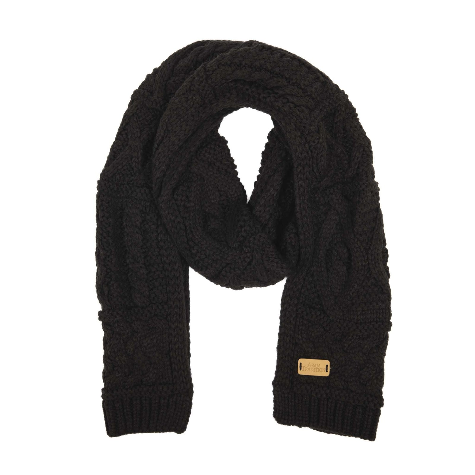 Aran Cable Knit Classic Scarf Wrap in Tradition & Warmth with Aran Cable Knit Classic Scarf