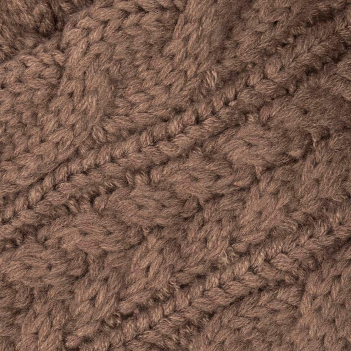 Aran Cable Button Wrap Scarf 