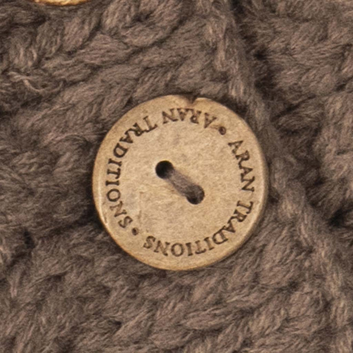 Aran Cable Button Wrap Scarf 