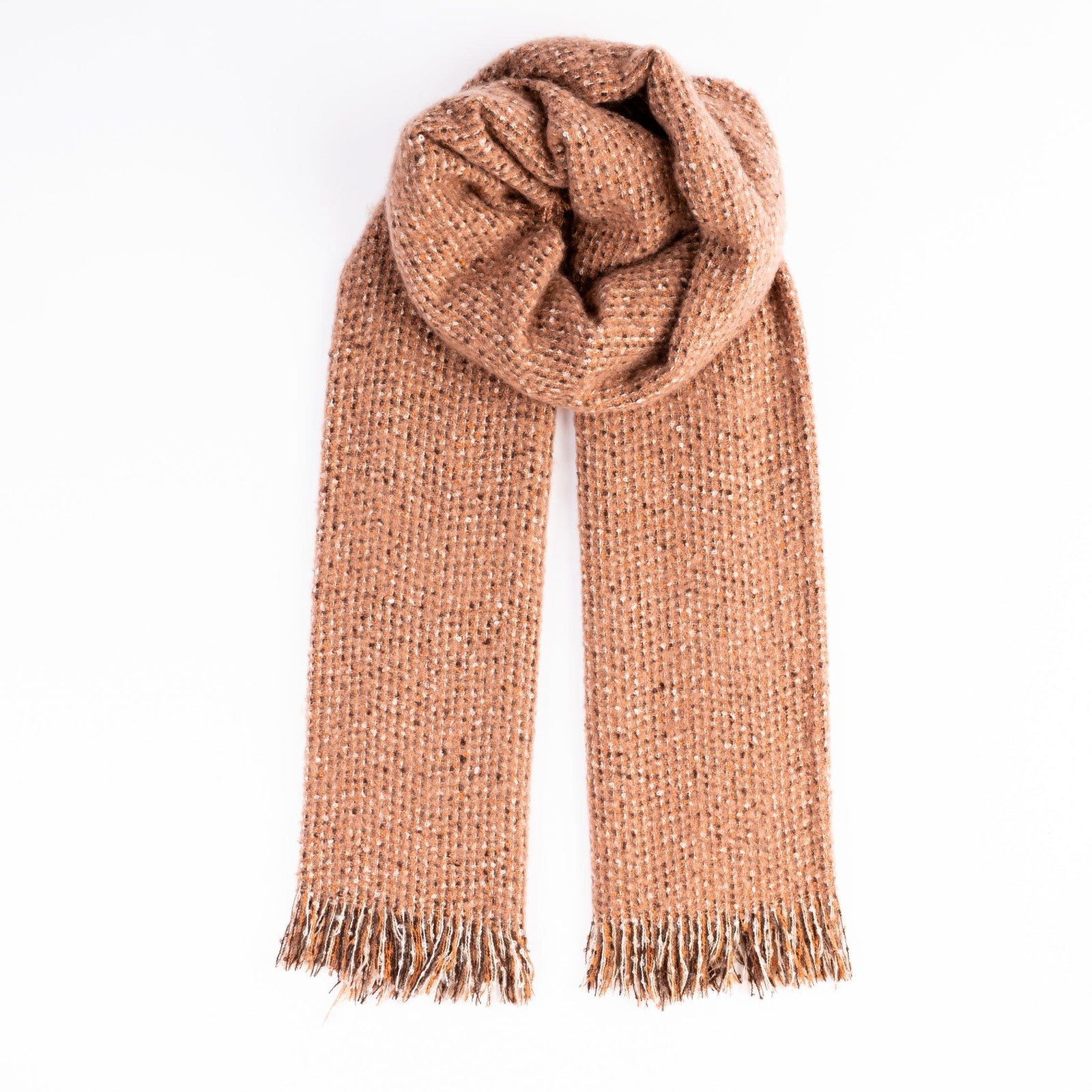 Boucle Tweed Soft Touch Blanket Scarf - Oversized & Stylish