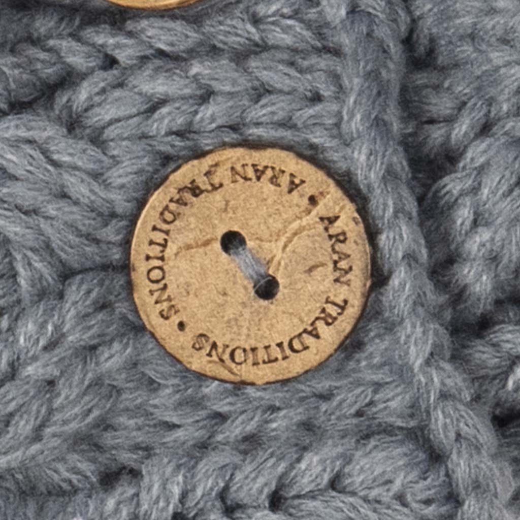 Aran Cable Button Wrap Scarf 