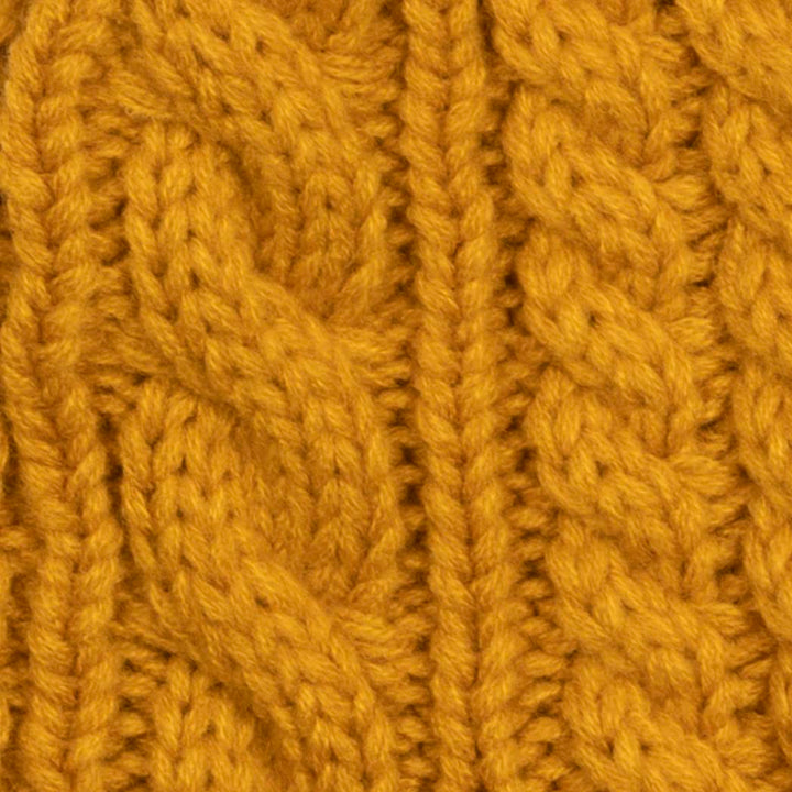 Aran Cable Button Wrap Scarf 