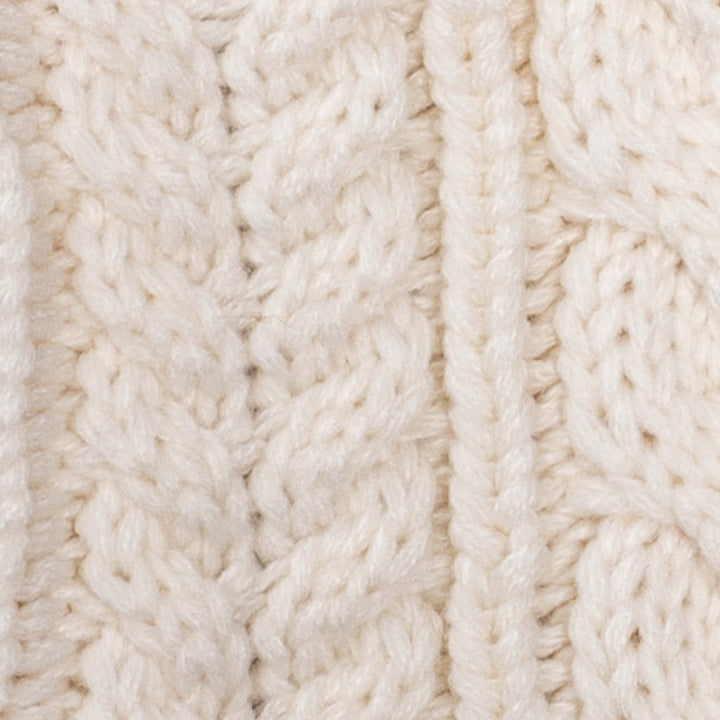 Aran Cable Button Wrap Scarf 