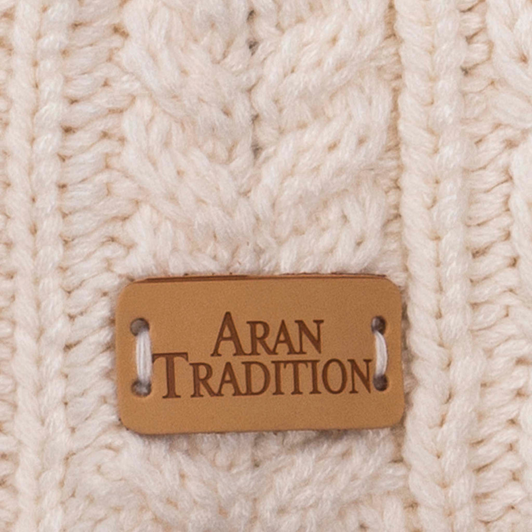 Aran Cable Button Wrap Scarf 