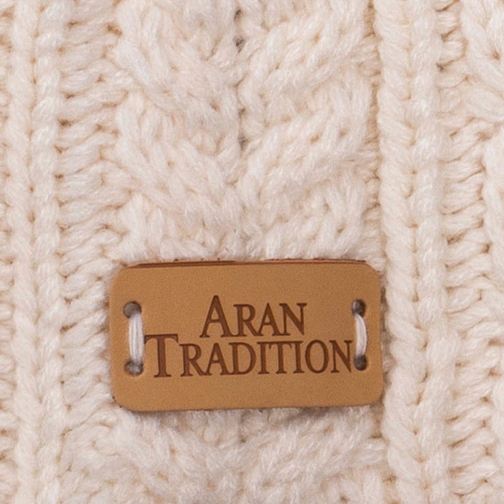 Aran Cable Button Wrap Scarf 