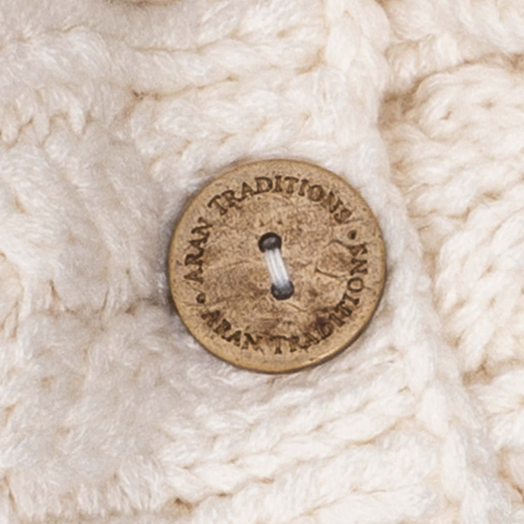 Aran Cable Button Wrap Scarf 