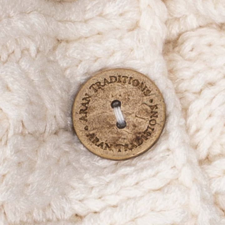 Aran Cable Button Wrap Scarf 