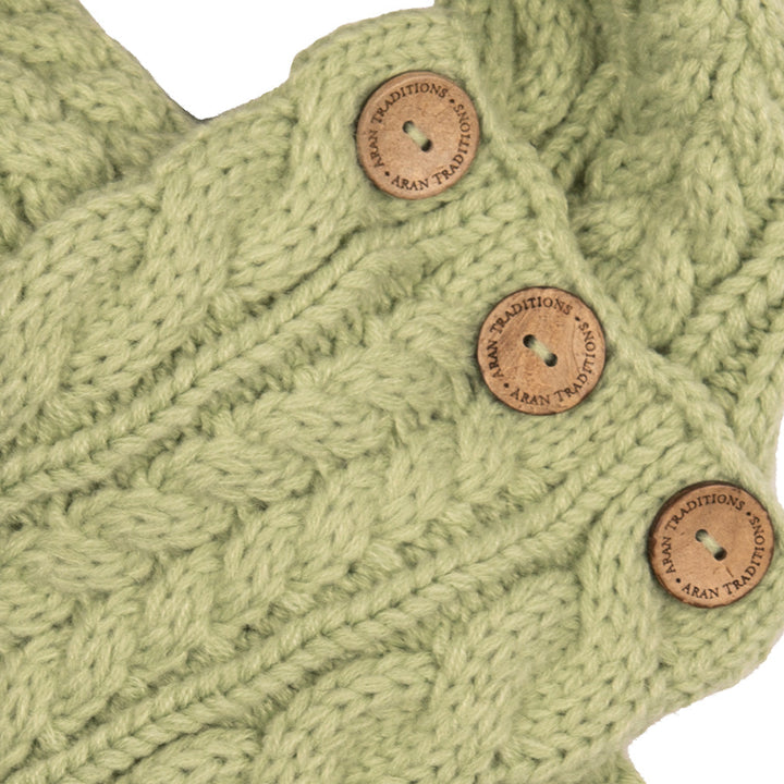 Aran Cable Button Wrap Scarf 