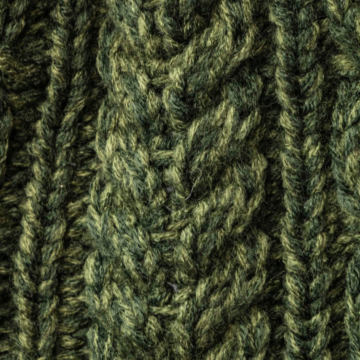 Aran Cable Button Wrap Scarf 