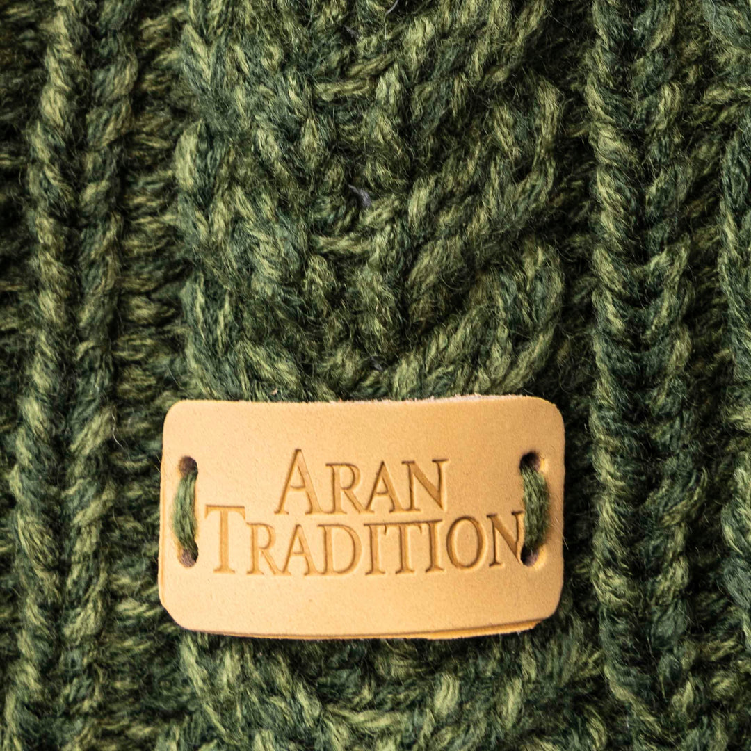 Aran Cable Button Wrap Scarf 