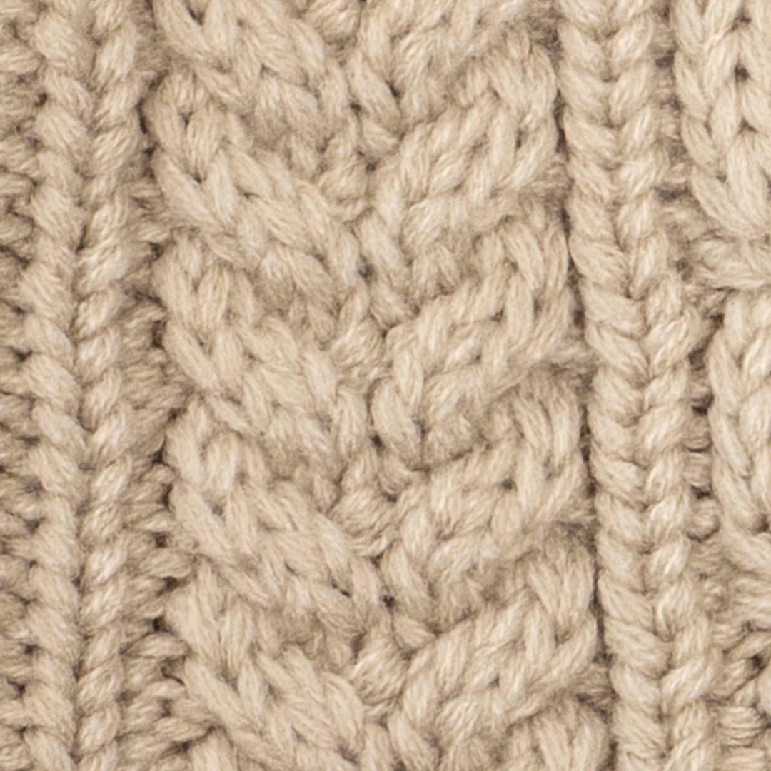 Aran Cable Button Wrap Scarf 