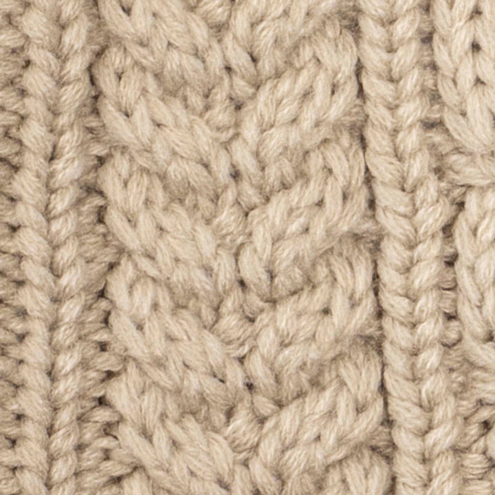Aran Cable Button Wrap Scarf 
