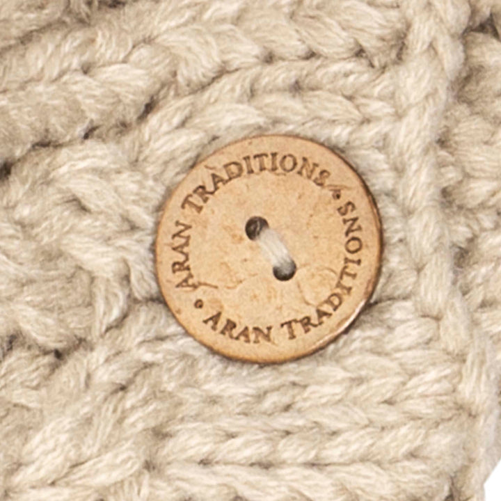 Aran Cable Button Wrap Scarf 