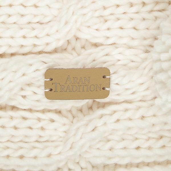 Aran Cable Knit Pom Pom Scarf Elevate Your Winter Style with Aran Cable Knit Pom Pom Scarf