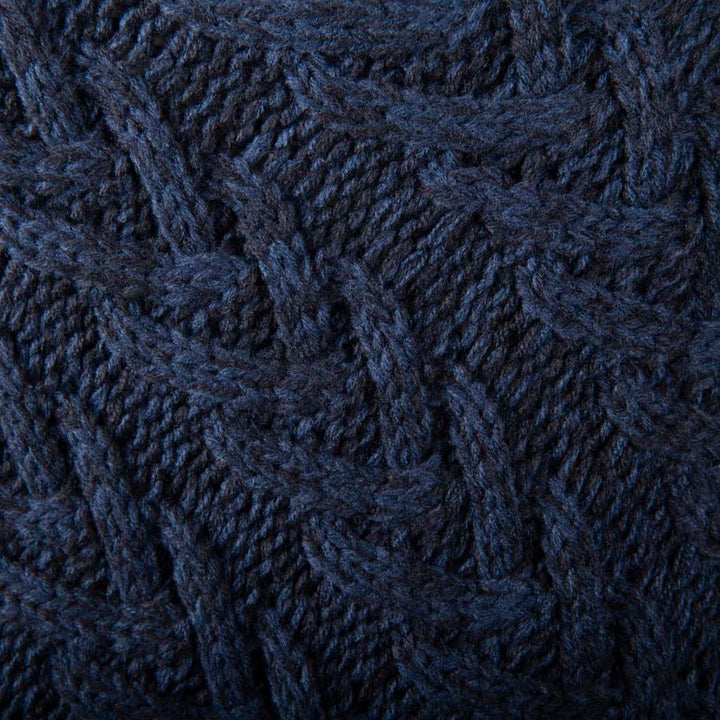 Aran Cable Button Shawl Neck Poncho - Cozy Knitwear for Women