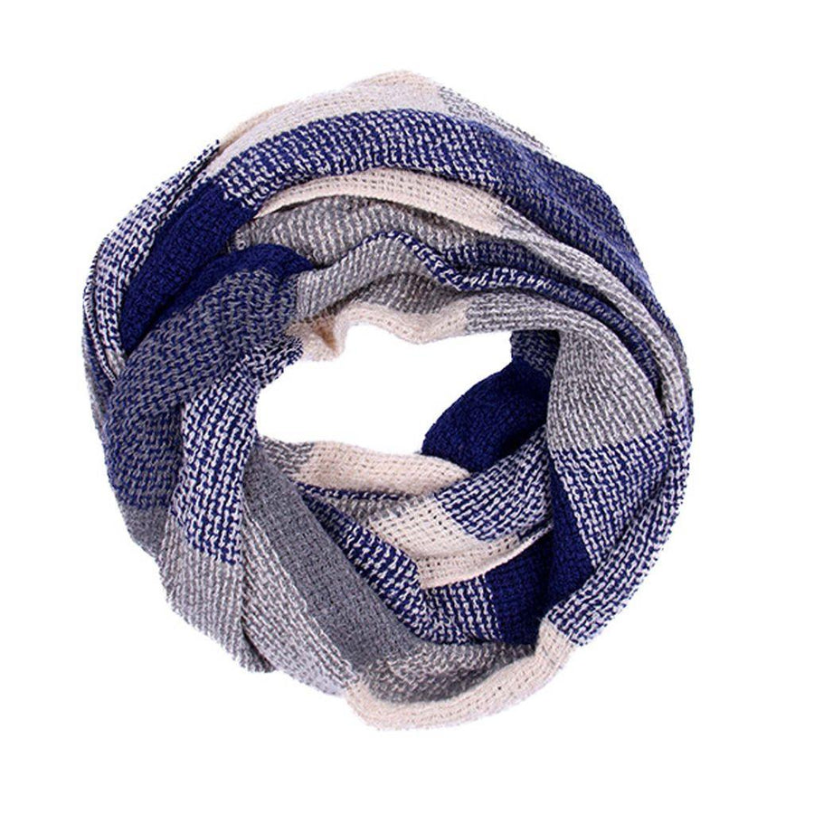 Basket Weave Lightweight Box Check Snood - Heritage Traditions