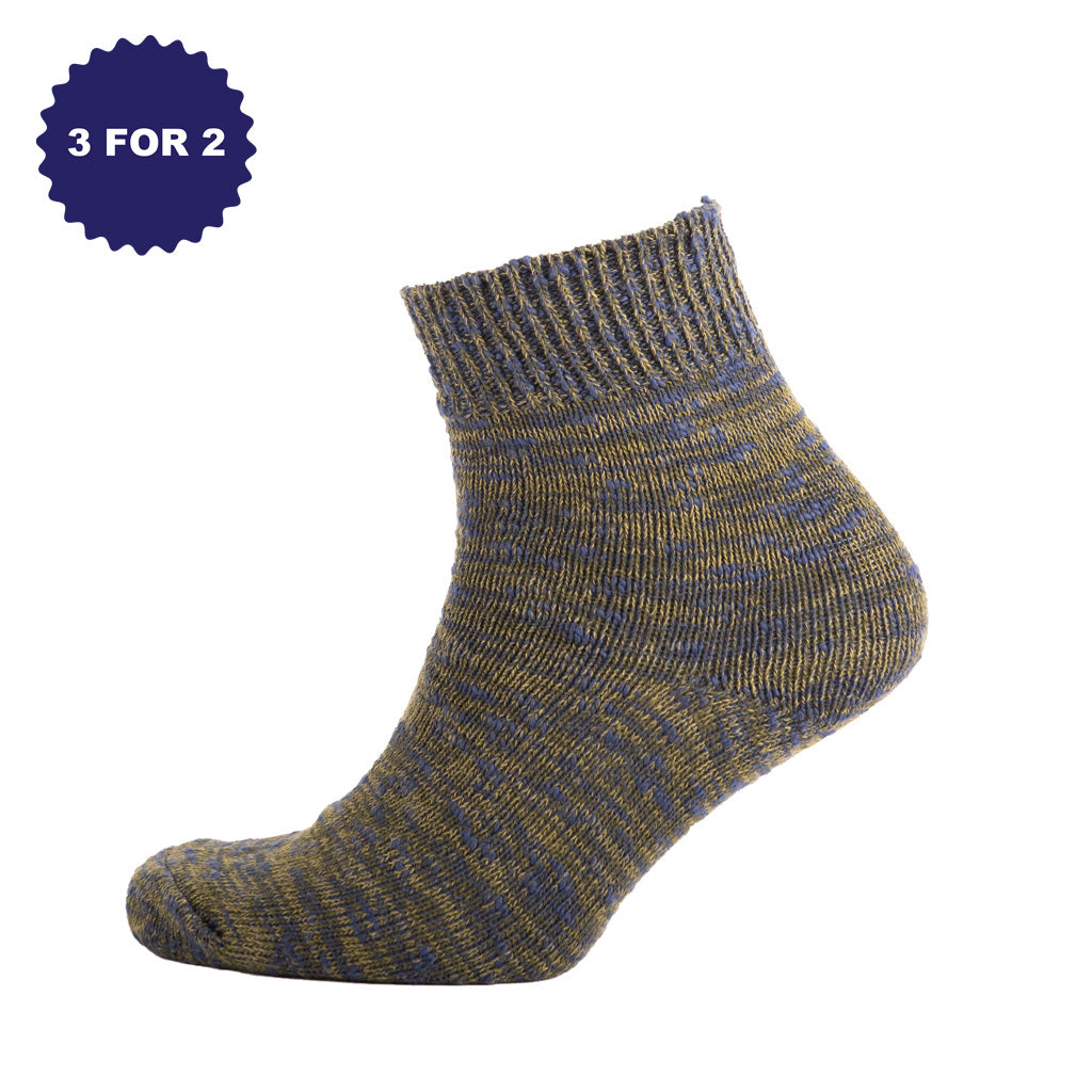 Slub Marl Ankle Socks