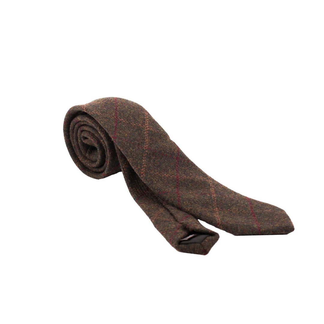 Box Check Tweed Tie | Classic Heritage Traditions Design 