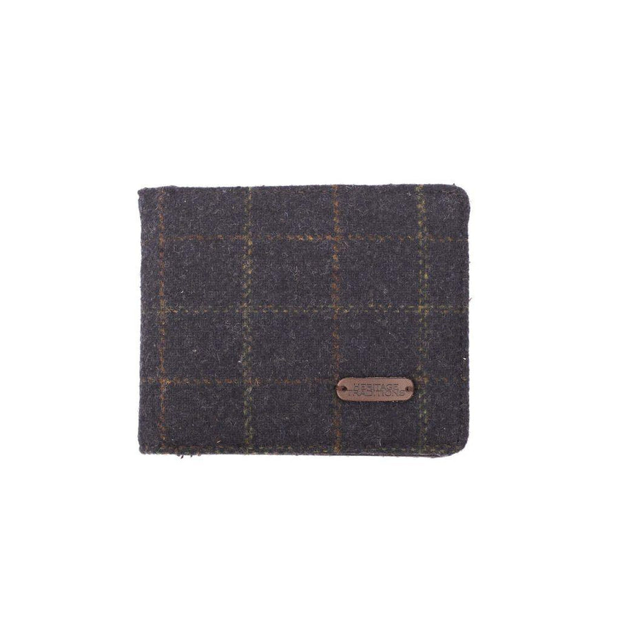 Heritage Traditions Tweed Wallet with Leather Effect Detail