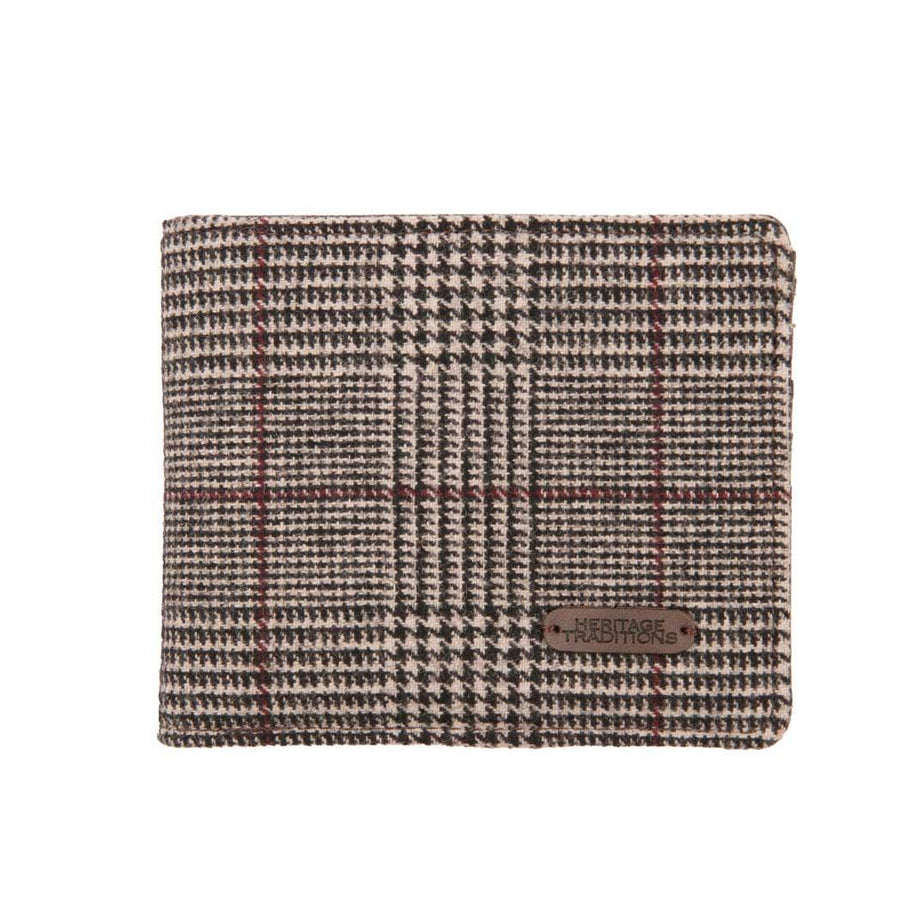 Heritage Traditions Tweed Wallet with Leather Effect Detail