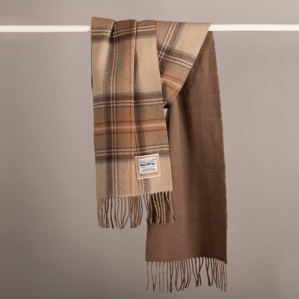 Pure Wool Double Face Tartan Scarf 
